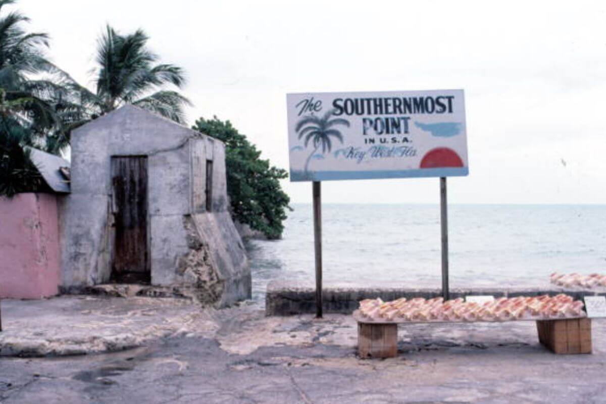 Southernmost Point in Key West back in the day