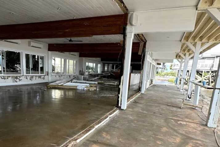The Island Room flooded after Hurricane Idalia