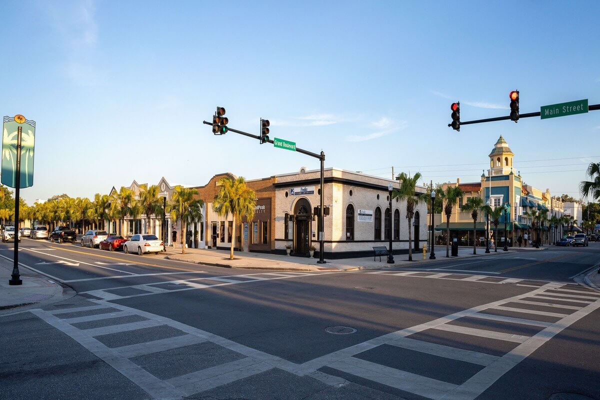 Intersection in downtown New Port Richey. 