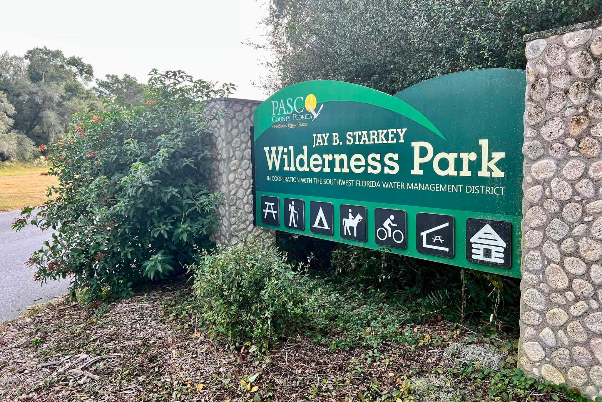 Sign that reads Jay B. Starkey Wilderness Park.