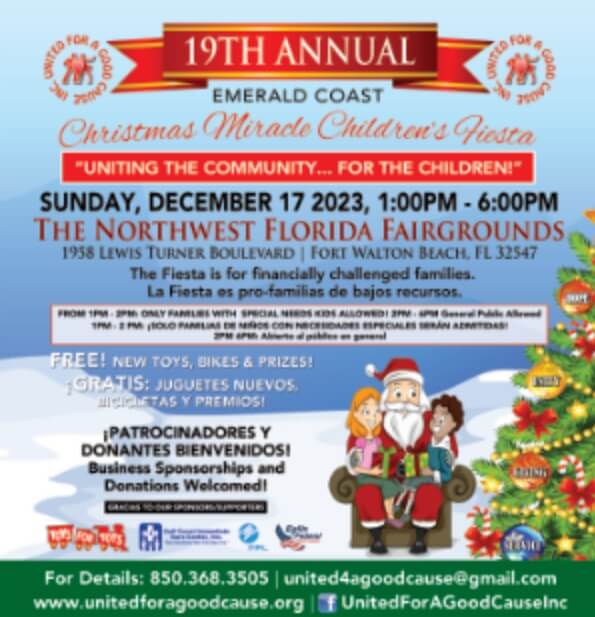 19th Annual Christmas Miracle Childrens Fiesta Promotional Flyer. 