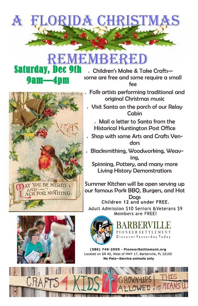 A Florida Christmas Remembered promotional flyer. 
