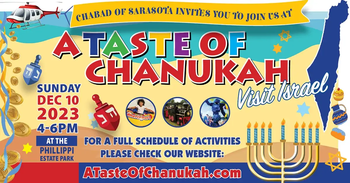 A Taste of Chanukah promotional flyer. 