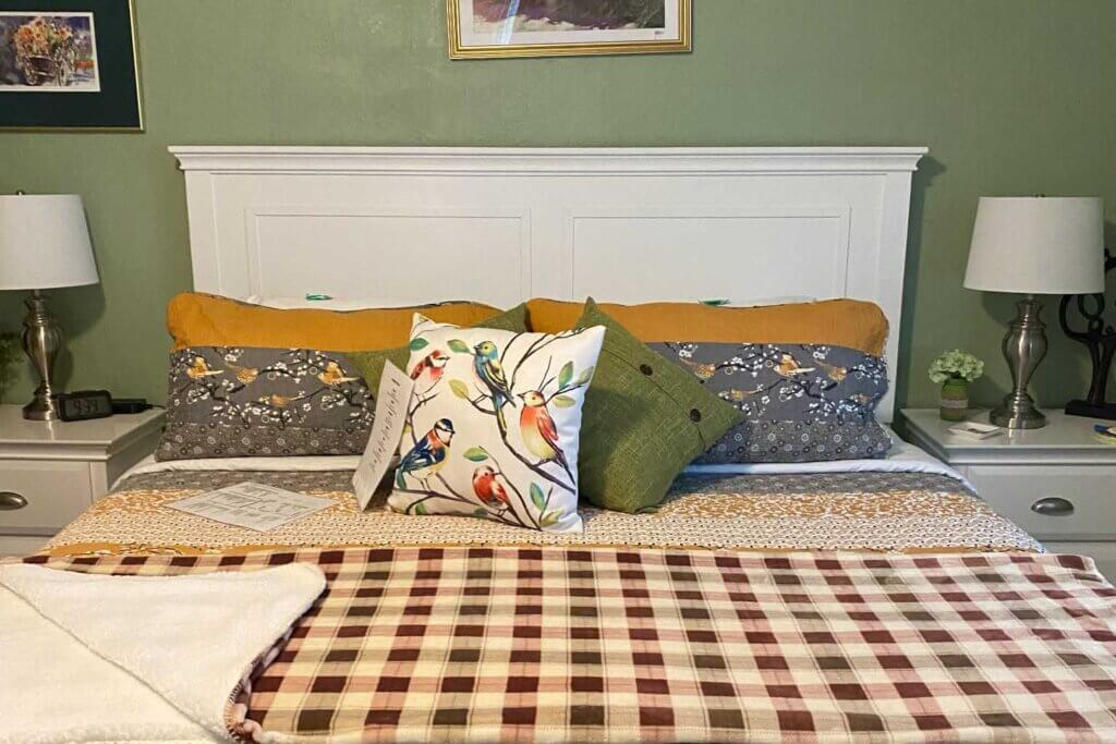 Bed at Ms. Maggie's inn.