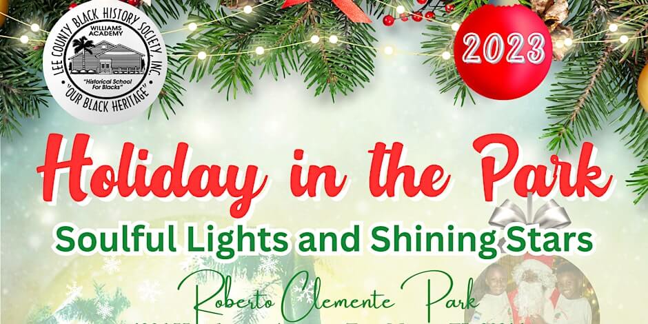 Holiday in the park promotional flyer. 