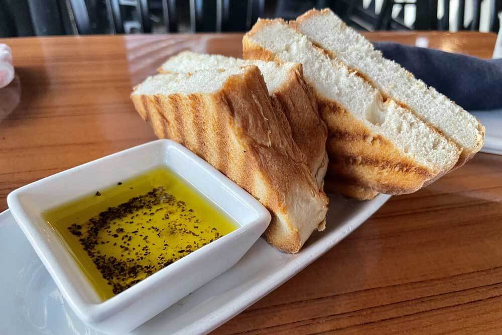 Bread and oil at 13 gypsies. 