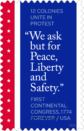 First Continental Congress, 1774 postal stamp