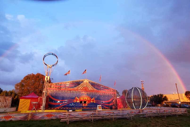 Hardee County Fair under a rainbow