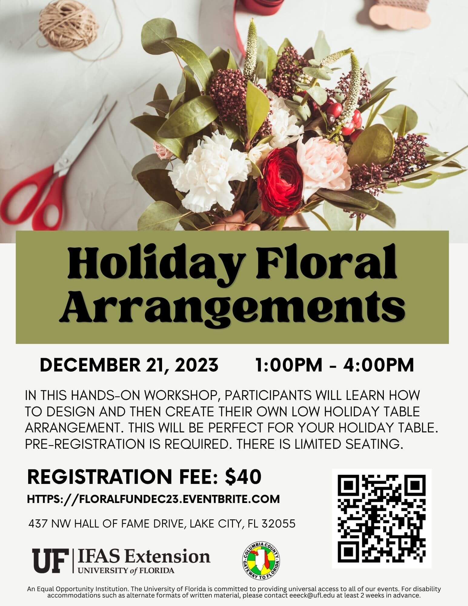 Holiday Floral Arranging graphic