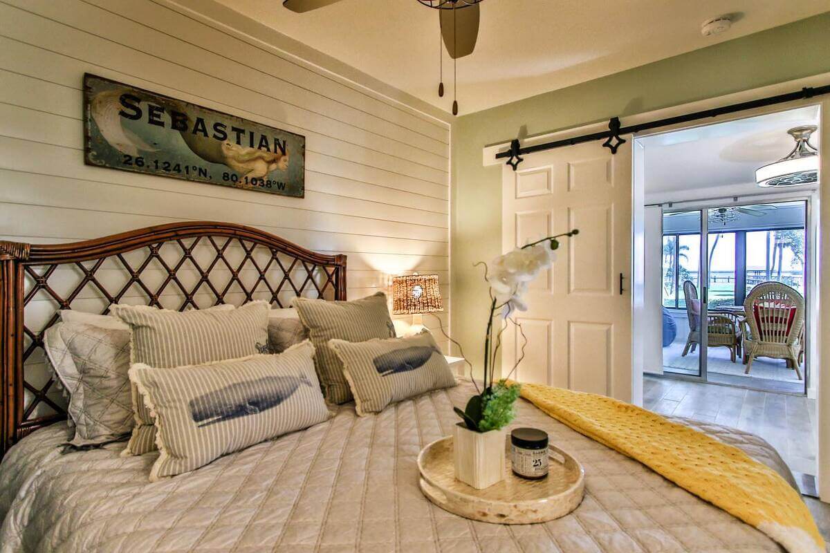 Cottage room at a Sebastian resort. 