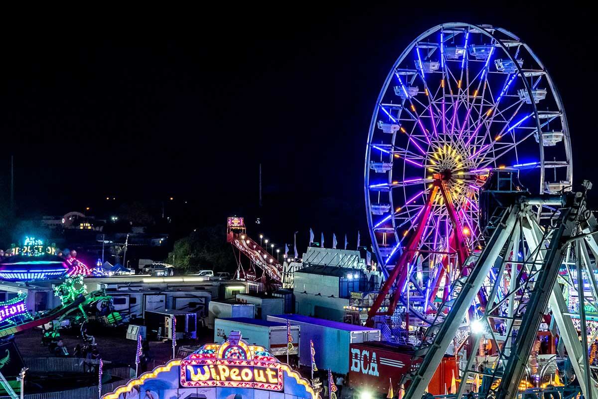 Sarasota Fair at night
