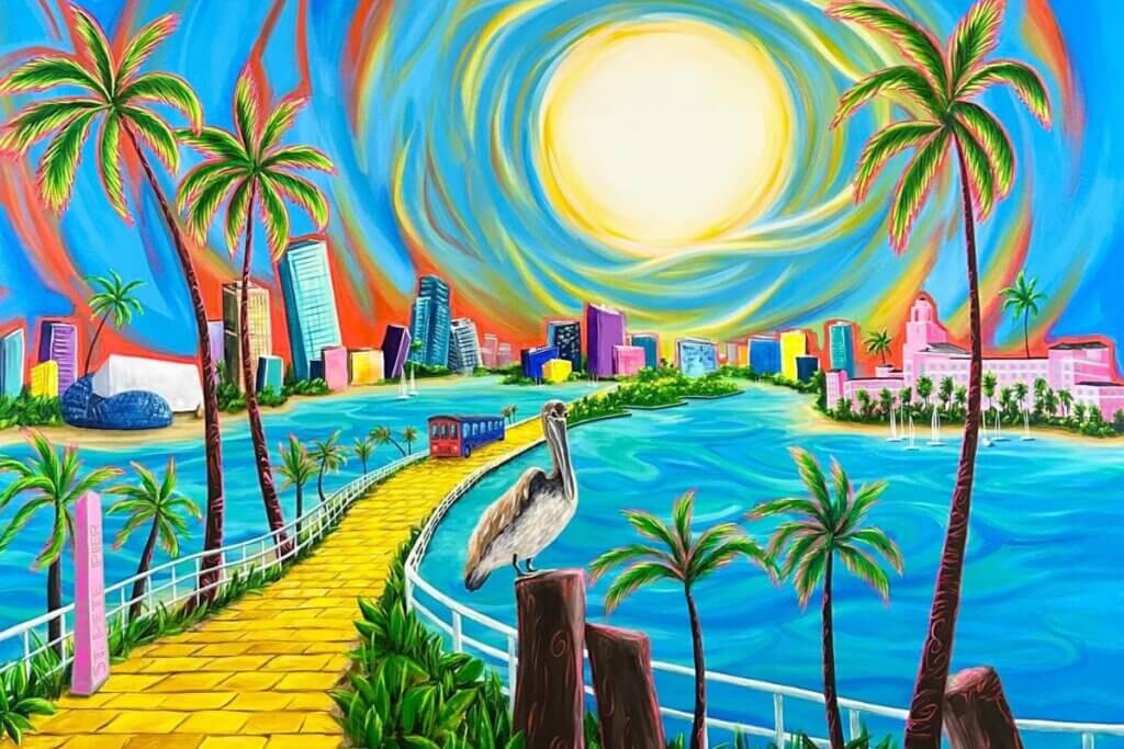 2024 Mainsail featured artwork by Stephanee Ann, art festival in Florida