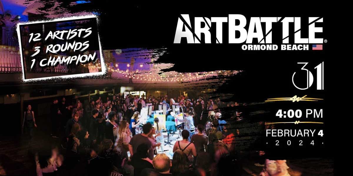Art Battle Ormond Beach promotional flyer