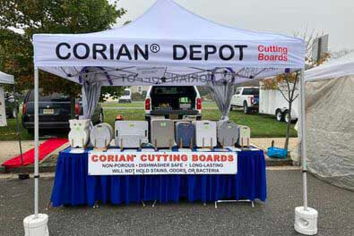 Corian Depot booth at art festival
