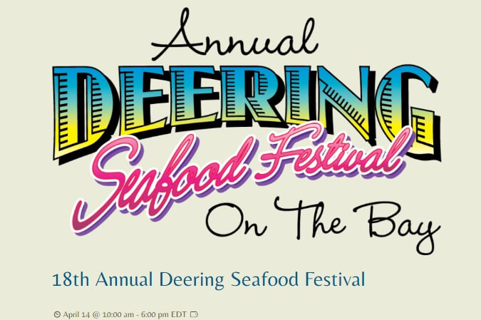 Deering Seafood Festival on the Bay Promotional Flyer 