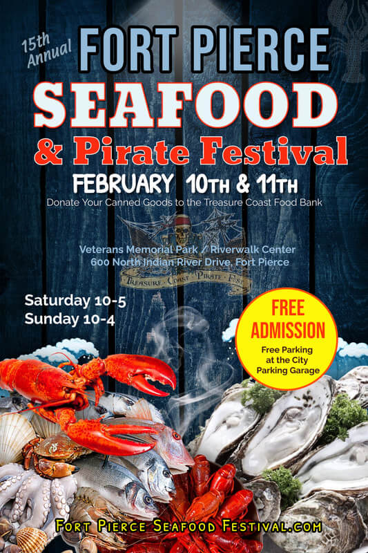 Fort Pierce Pirate and Seafood Fest promotional flyer