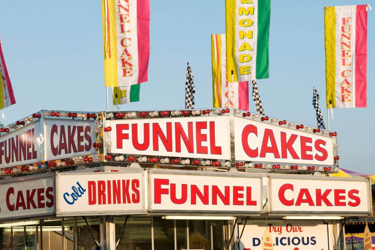 Funnel cakes at the fair