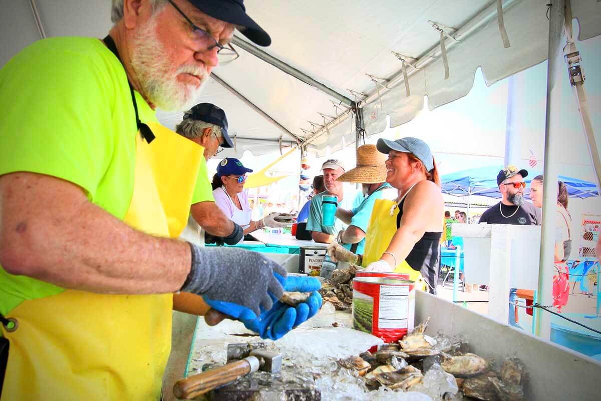 Grant Seafood Festival food being served