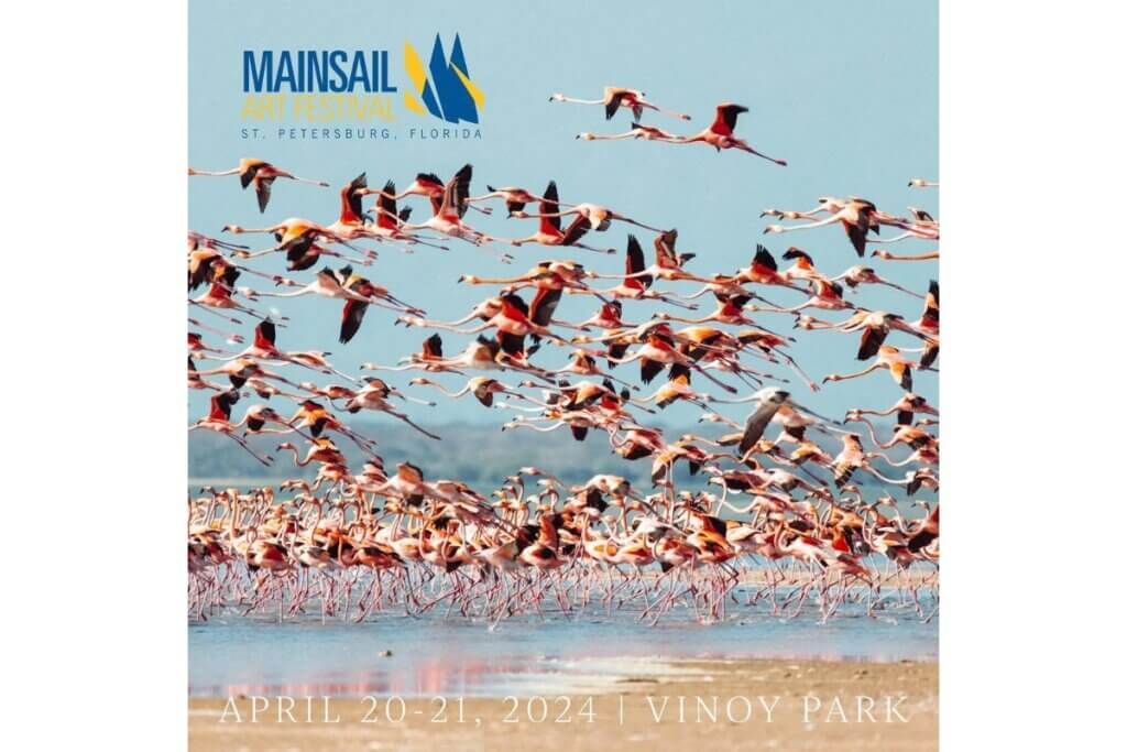 Mainsail Art Festival flamingo poster