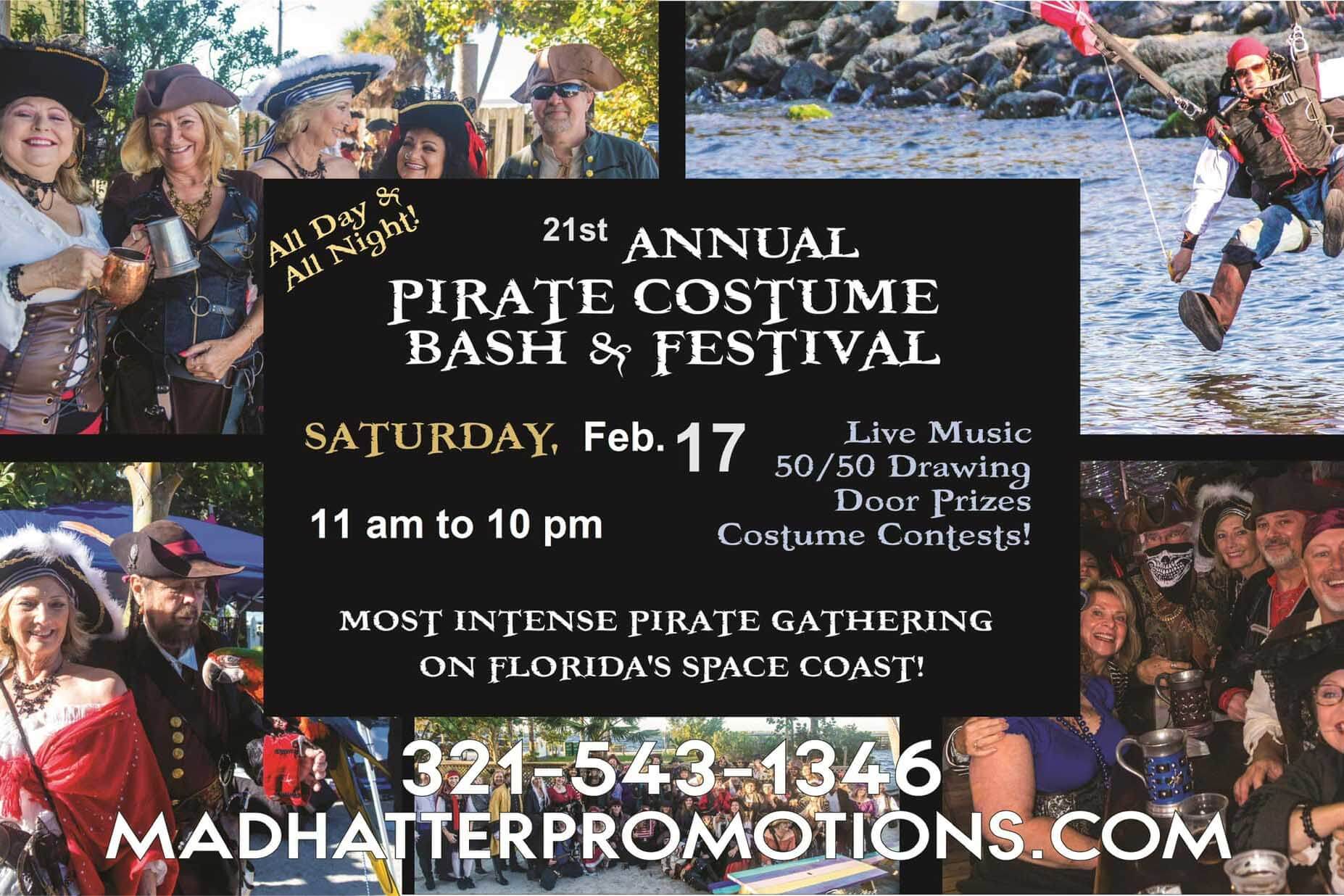 Pirate Costume Bash and Festival Promotional Flyer