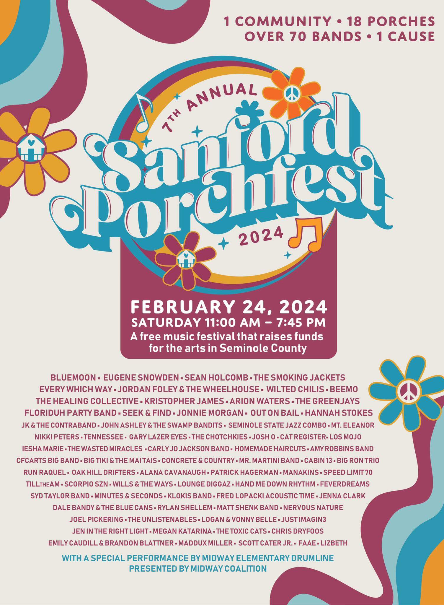 Sanford Porchfest promotional flyer