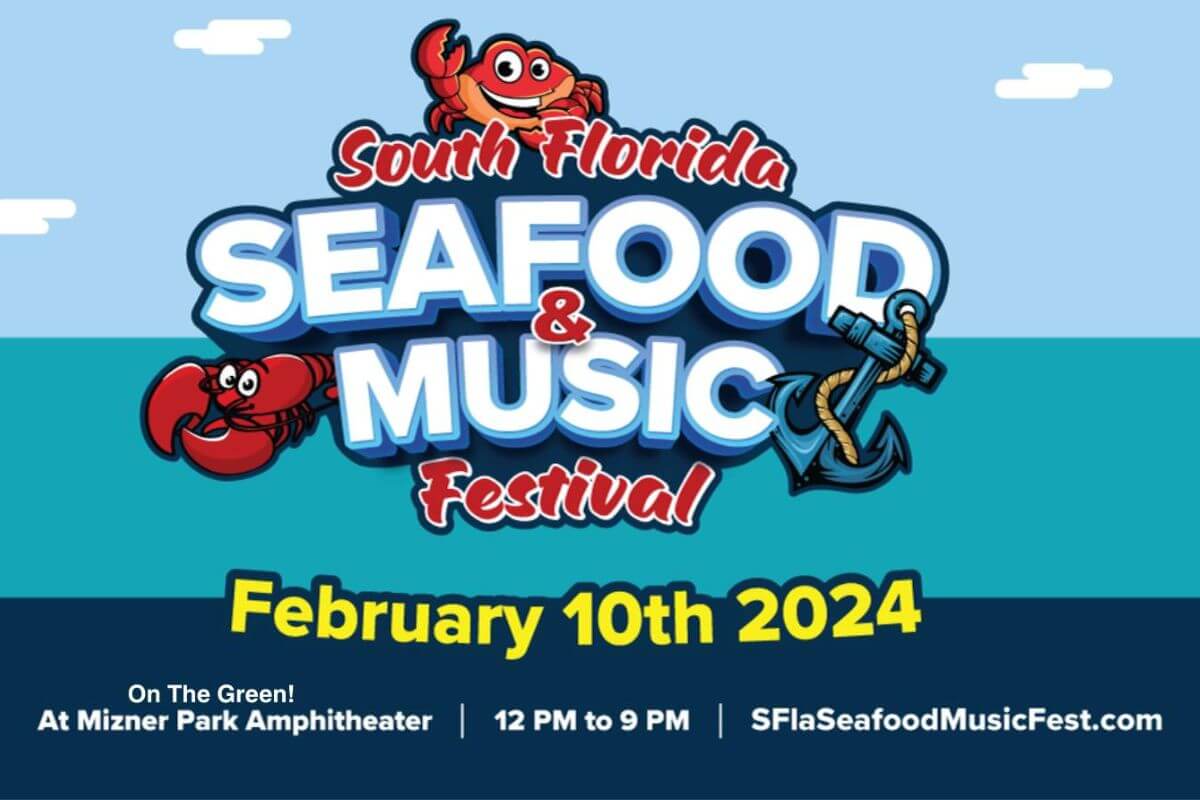 South Florida Seafood + Music Festival 2024 promotional flyer. 