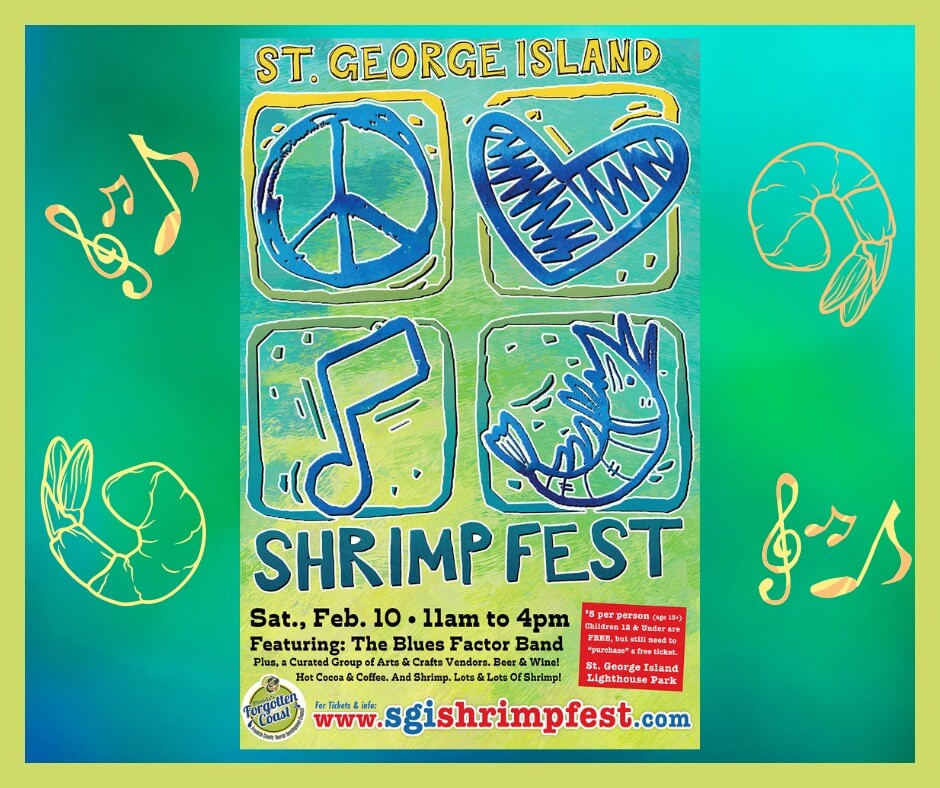 St George Island Shrimp Fest promotional flyer