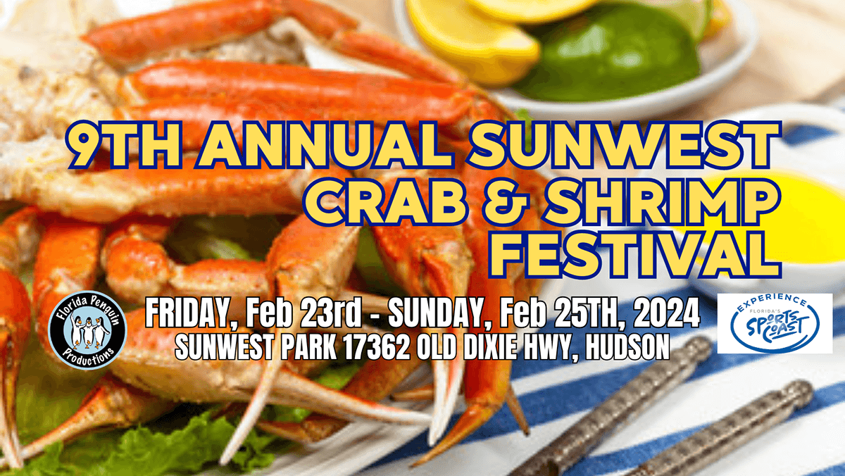 SunWest Crab and Shrimp Festival promotional flyer
