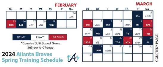 Atlanta Braves 2024 Spring Training Schedule