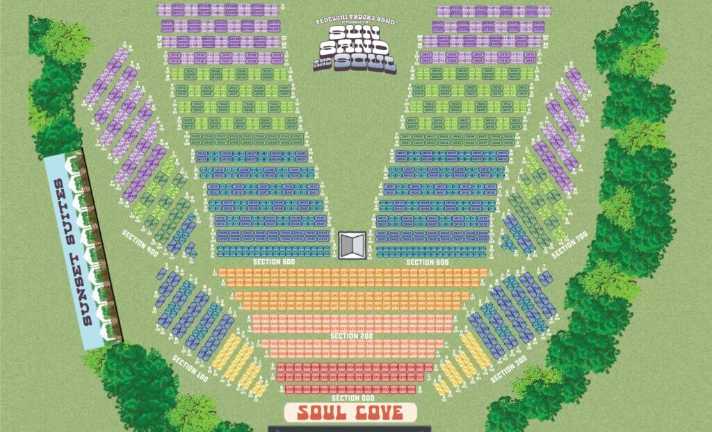 Sun Sand and Soul Seating Map