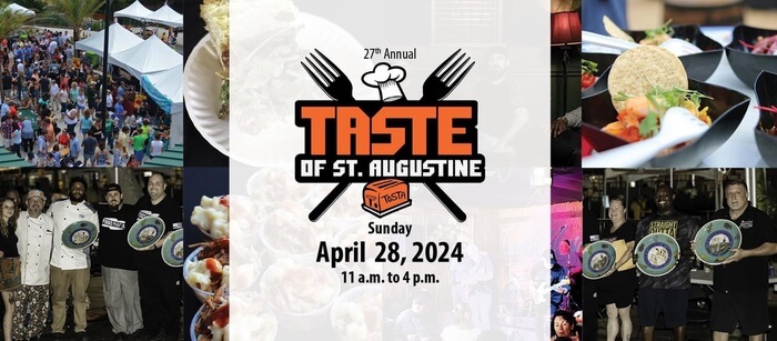 Taste of St Augustine promotional flyer. 