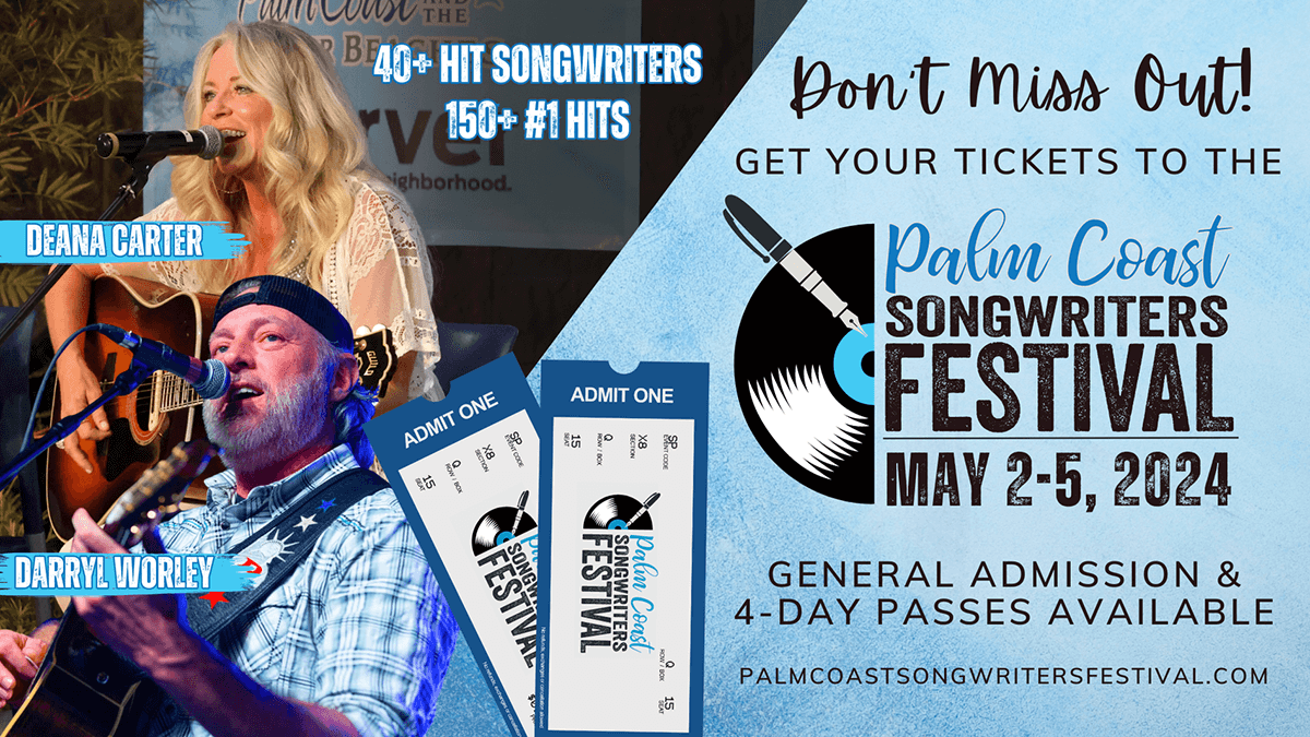 Palm Coast Songwriters Festival Promotional Flyer