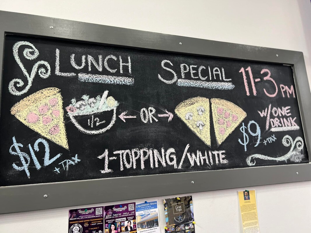 lunch special on chalkboard