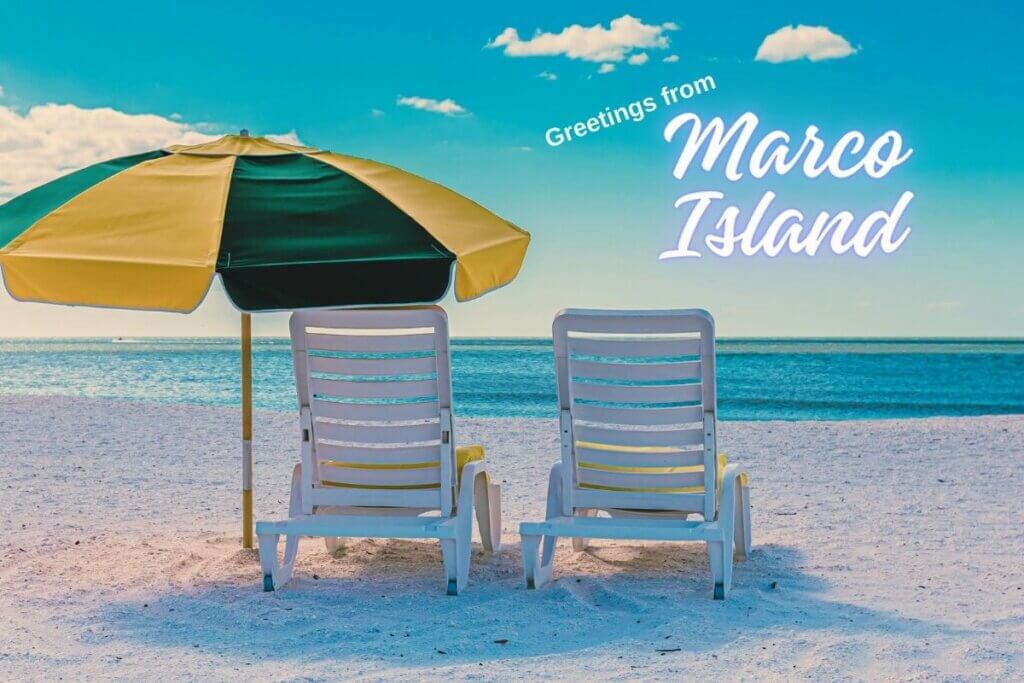 Marco Island umbrella for two by Paul Harrison