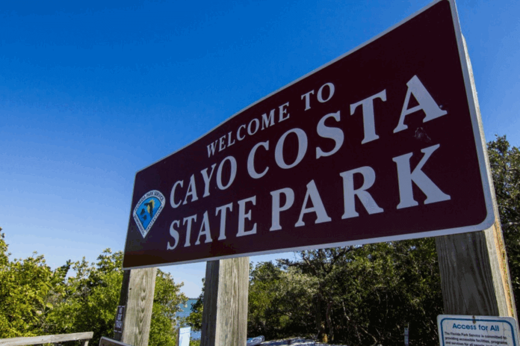 Welcome to Cayo Costa State Park sign
